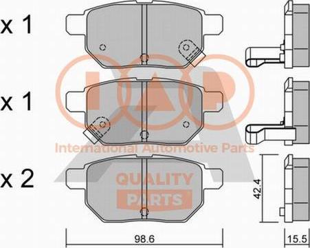 IAP QUALITY PARTS 704-17008P - Brake Pad Set, disc brake autospares.lv