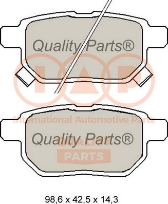 IAP QUALITY PARTS 704-17008 - Brake Pad Set, disc brake autospares.lv