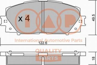 IAP QUALITY PARTS 704-17007P - Brake Pad Set, disc brake autospares.lv