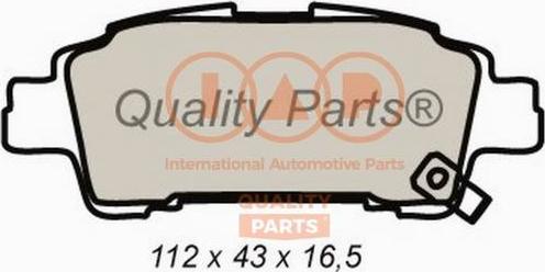 IAP QUALITY PARTS 704-17084 - Brake Pad Set, disc brake autospares.lv