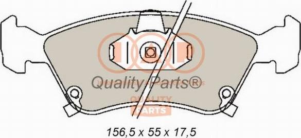 IAP QUALITY PARTS 704-17082 - Brake Pad Set, disc brake autospares.lv