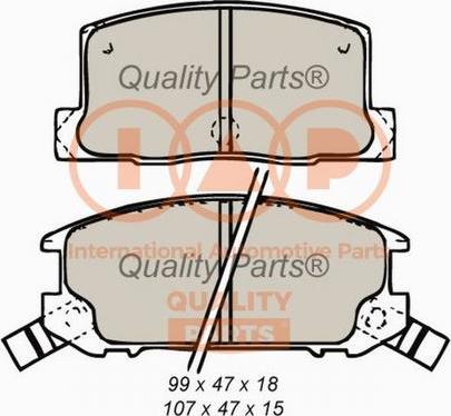IAP QUALITY PARTS 704-17079X - Brake Pad Set, disc brake autospares.lv