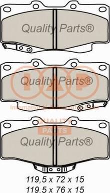 IAP QUALITY PARTS 704-17070 - Brake Pad Set, disc brake autospares.lv