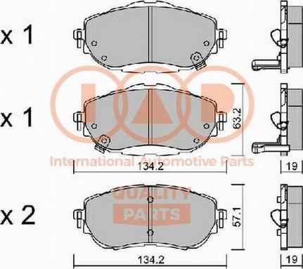 IAP QUALITY PARTS 704-17199P - Brake Pad Set, disc brake autospares.lv
