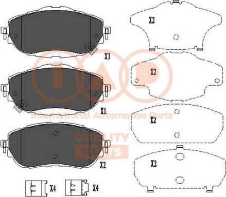 IAP QUALITY PARTS 704-17199 - Brake Pad Set, disc brake autospares.lv