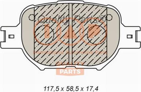 IAP QUALITY PARTS 704-17190 - Brake Pad Set, disc brake autospares.lv