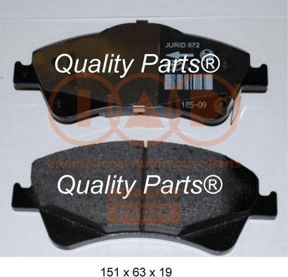 IAP QUALITY PARTS 704-17198 - Brake Pad Set, disc brake autospares.lv