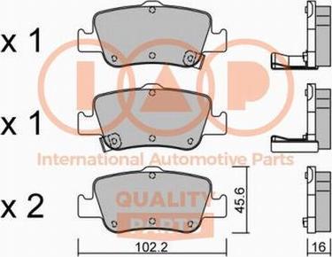 IAP QUALITY PARTS 704-17197P - Brake Pad Set, disc brake autospares.lv