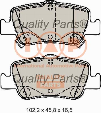 IAP QUALITY PARTS 704-17197 - Brake Pad Set, disc brake autospares.lv