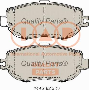 IAP QUALITY PARTS 704-17140 - Brake Pad Set, disc brake autospares.lv