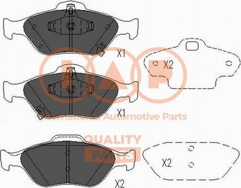 IAP QUALITY PARTS 704-17104X - Brake Pad Set, disc brake autospares.lv