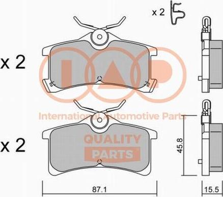 IAP QUALITY PARTS 704-17184P - Brake Pad Set, disc brake autospares.lv