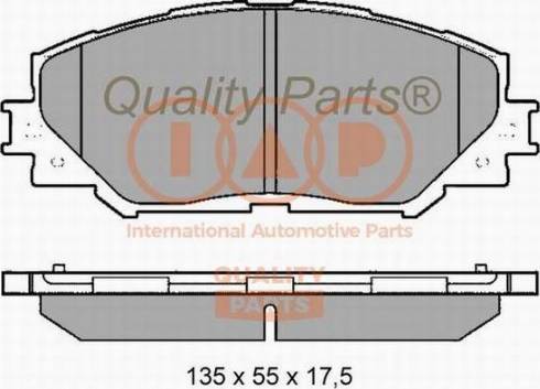 IAP QUALITY PARTS 704-17180X - Brake Pad Set, disc brake autospares.lv