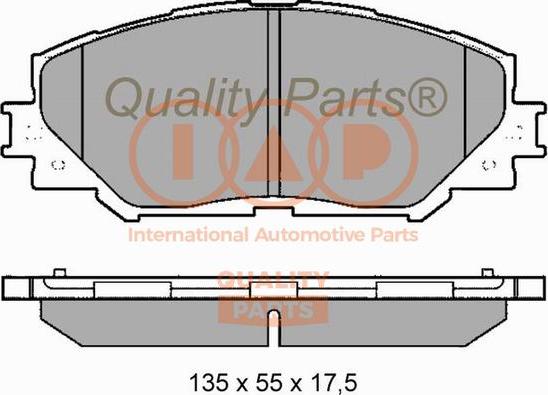 IAP QUALITY PARTS 704-17180 - Brake Pad Set, disc brake autospares.lv