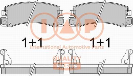 IAP QUALITY PARTS 704-17188X - Brake Pad Set, disc brake autospares.lv