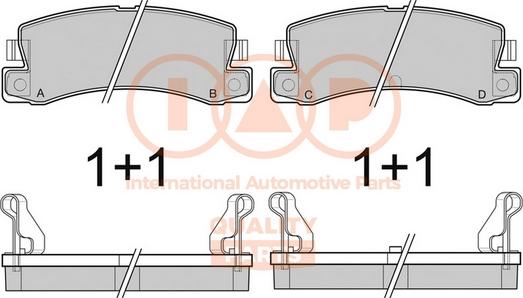 IAP QUALITY PARTS 704-17188 - Brake Pad Set, disc brake autospares.lv