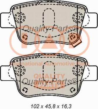 IAP QUALITY PARTS 704-17183 - Brake Pad Set, disc brake autospares.lv