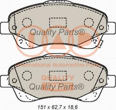 IAP QUALITY PARTS 704-17182X - Brake Pad Set, disc brake autospares.lv