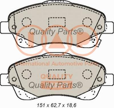 IAP QUALITY PARTS 704-17182 - Brake Pad Set, disc brake autospares.lv