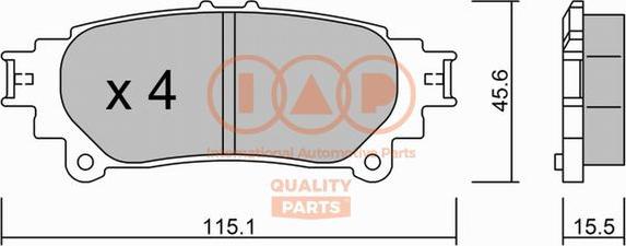 IAP QUALITY PARTS 704-17135P - Brake Pad Set, disc brake autospares.lv