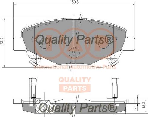 IAP QUALITY PARTS 704-17201 - Brake Pad Set, disc brake autospares.lv