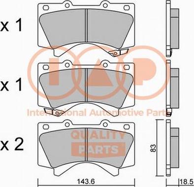 IAP QUALITY PARTS 704-17210P - Brake Pad Set, disc brake autospares.lv