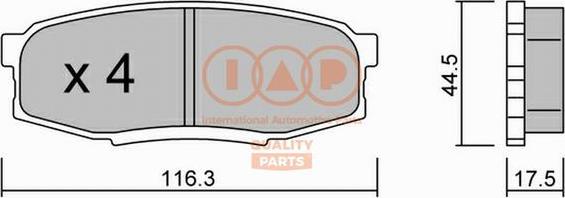 IAP QUALITY PARTS 704-17211P - Brake Pad Set, disc brake autospares.lv
