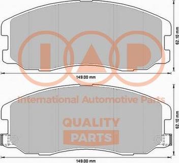 IAP QUALITY PARTS 704-20090X - Brake Pad Set, disc brake autospares.lv