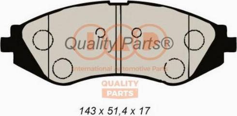 IAP QUALITY PARTS 704-20040X - Brake Pad Set, disc brake autospares.lv