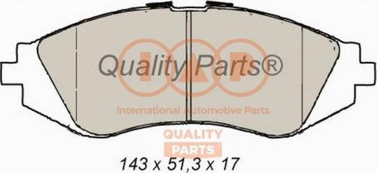 IAP QUALITY PARTS 704-20011 - Brake Pad Set, disc brake autospares.lv