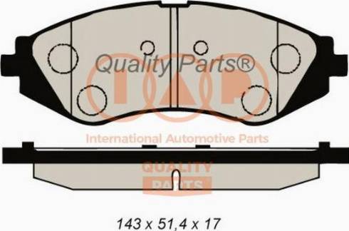 IAP QUALITY PARTS 704-20034X - Brake Pad Set, disc brake autospares.lv