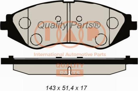 IAP QUALITY PARTS 704-20034 - Brake Pad Set, disc brake autospares.lv