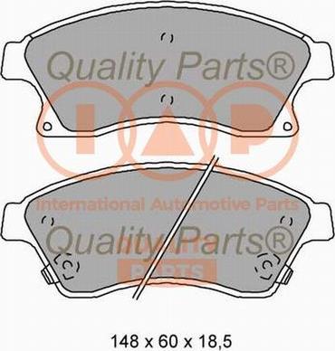 IAP QUALITY PARTS 704-20100X - Brake Pad Set, disc brake autospares.lv