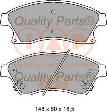 IAP QUALITY PARTS 704-20100 - Brake Pad Set, disc brake autospares.lv