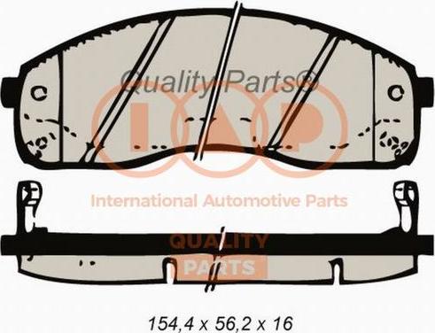 IAP QUALITY PARTS 704-21051G - Brake Pad Set, disc brake autospares.lv