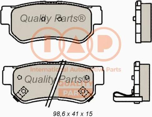 IAP QUALITY PARTS 704-21066 - Brake Pad Set, disc brake autospares.lv