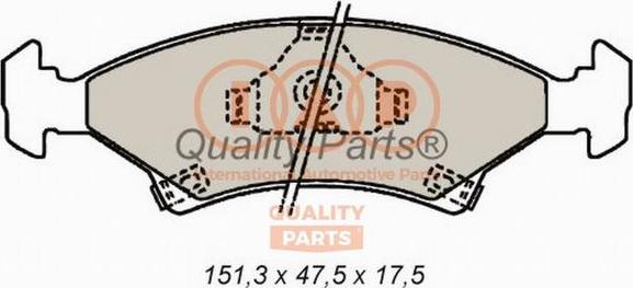 IAP QUALITY PARTS 704-21010 - Brake Pad Set, disc brake autospares.lv