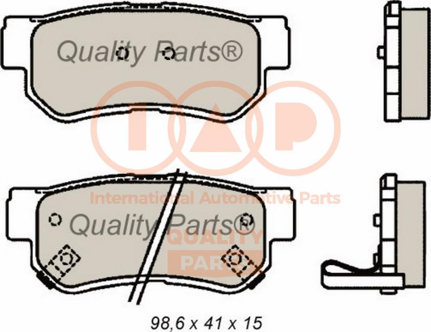 IAP QUALITY PARTS 704-21089G - Brake Pad Set, disc brake autospares.lv