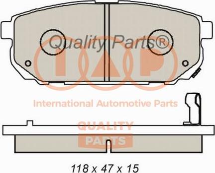 IAP QUALITY PARTS 704-21084 - Brake Pad Set, disc brake autospares.lv