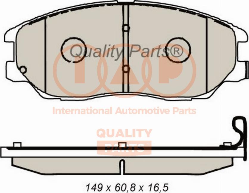 IAP QUALITY PARTS 704-21088G - Brake Pad Set, disc brake autospares.lv