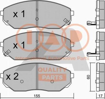 IAP QUALITY PARTS 704-21083P - Brake Pad Set, disc brake autospares.lv