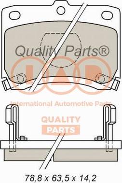 IAP QUALITY PARTS 704-21030 - Brake Pad Set, disc brake autospares.lv