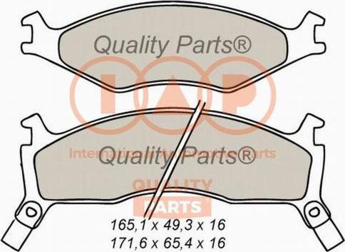 IAP QUALITY PARTS 704-21020X - Brake Pad Set, disc brake autospares.lv