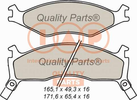 IAP QUALITY PARTS 704-21020 - Brake Pad Set, disc brake autospares.lv