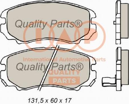 IAP QUALITY PARTS 704-21022X - Brake Pad Set, disc brake autospares.lv