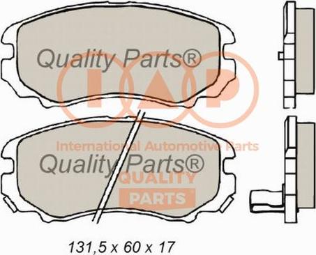 IAP QUALITY PARTS 704-21022 - Brake Pad Set, disc brake autospares.lv