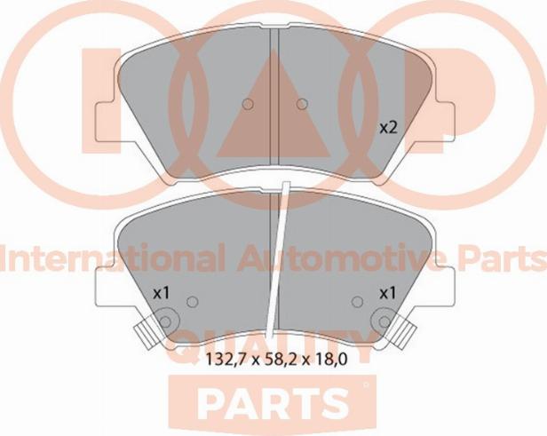 IAP QUALITY PARTS 704-21074 - Brake Pad Set, disc brake autospares.lv