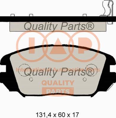 IAP QUALITY PARTS 704-21110G - Brake Pad Set, disc brake autospares.lv