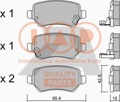 IAP QUALITY PARTS 704-21121P - Brake Pad Set, disc brake autospares.lv