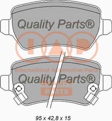 IAP QUALITY PARTS 704-21121X - Brake Pad Set, disc brake autospares.lv